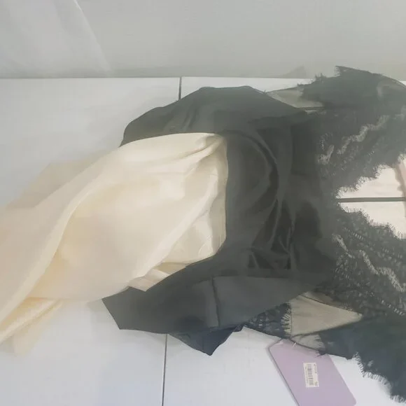 JS Collection Black Lace Dress Size 14 Ladies NWT Nude Underlay Cocktail Evening - Picture 11 of 16